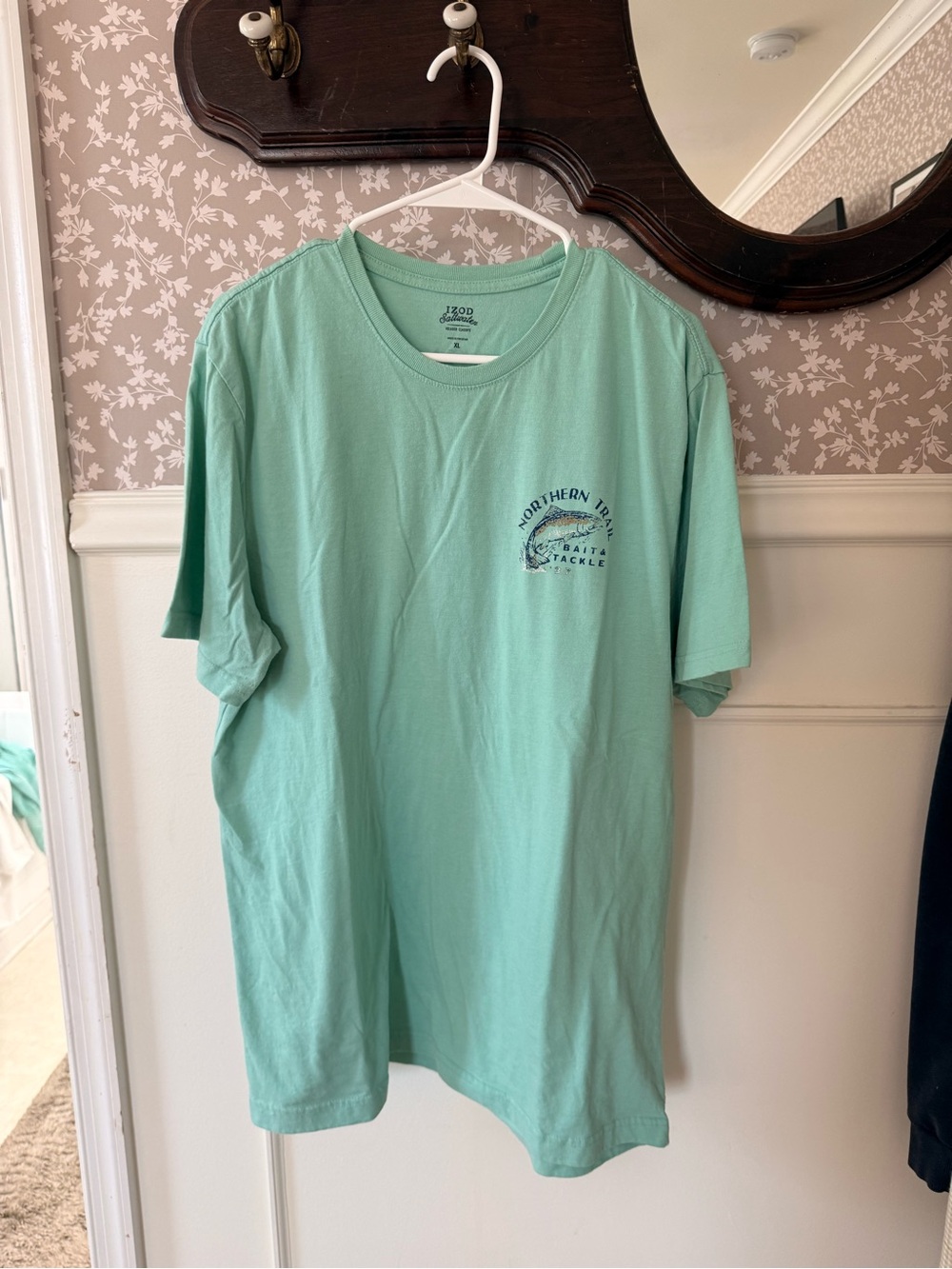 Teal green fishing t shirt